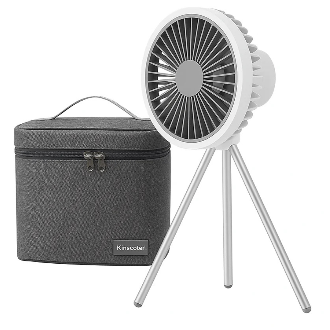 Camping Fan Rechargeable with LED | Portable Outdoor Circulator