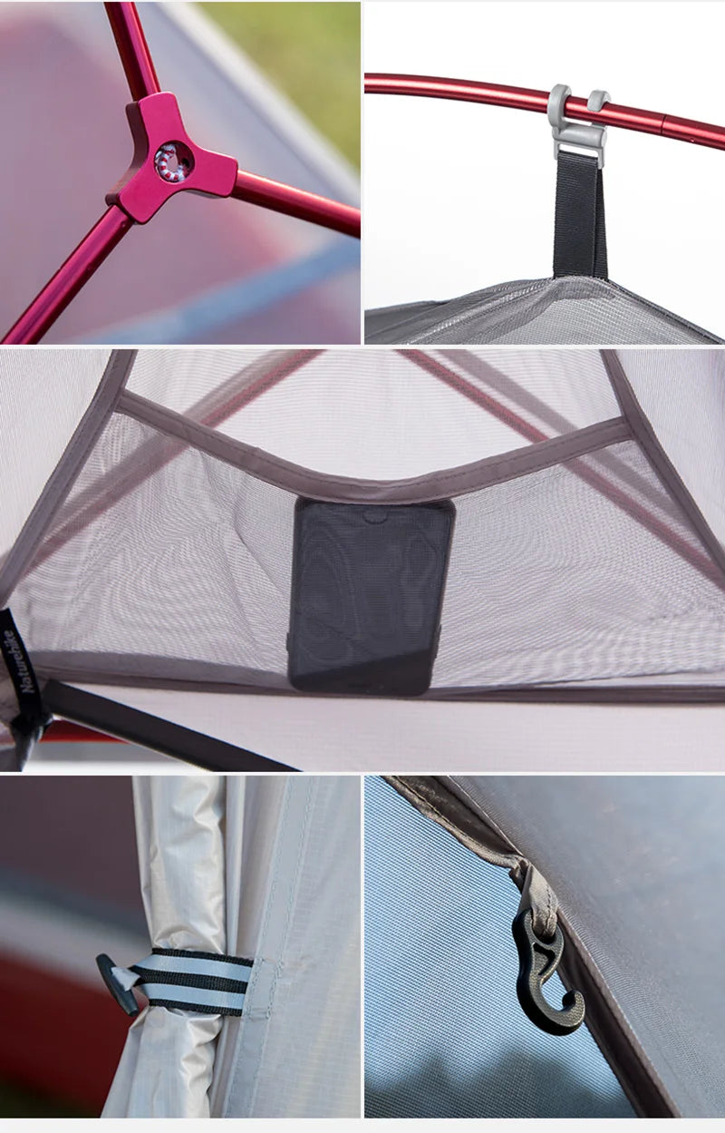 Naturehike Cloud Up 2 Person Camping Tent Waterproof Easy Build Ultralight Beach Tent Outdoor Hiking Backpacking Shelter Tents
