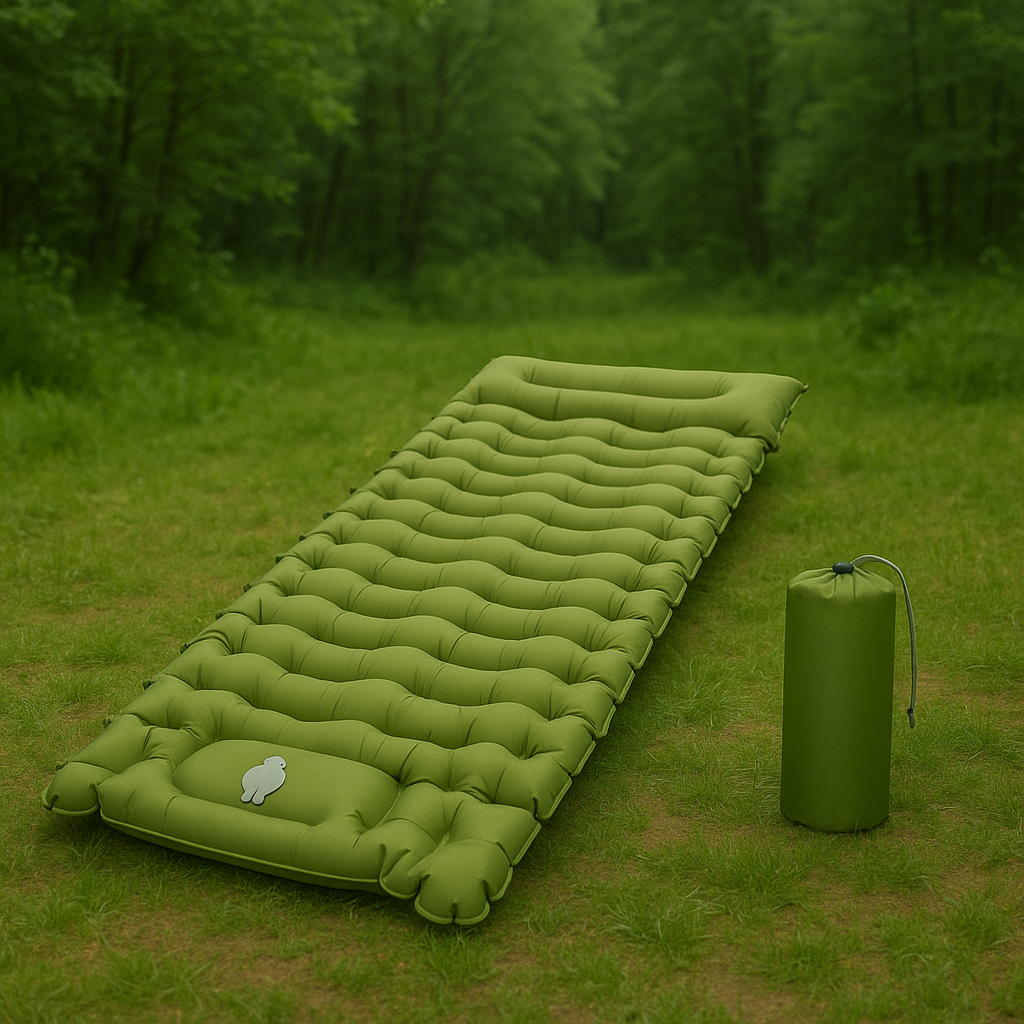 Inflatable Camping Mattress with Built in Pillow