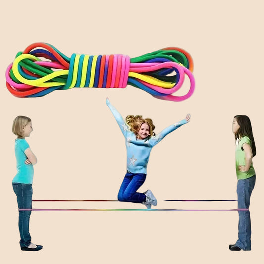 1-5Pcs 5-10M Rainbow Elastic Rubber Bands Jump Rope Training Toy Adults Kids Outdoor Games Fitness Exercise Party Toys Gift