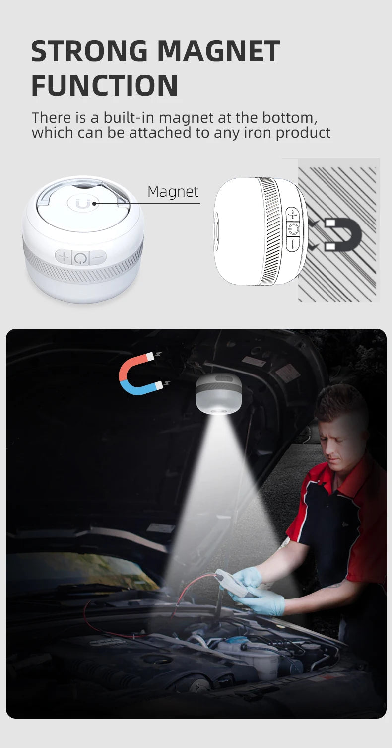 LV10 Rechargeable Camping Lantern 230 Hour Camping Flashlight with Magnet Lighting Fixture Tent Fishing Portable Emergency Light
