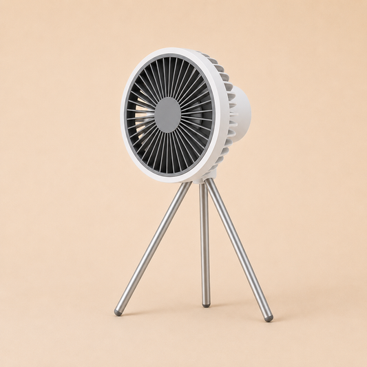 Rechargeable Camping Fan with LED Light