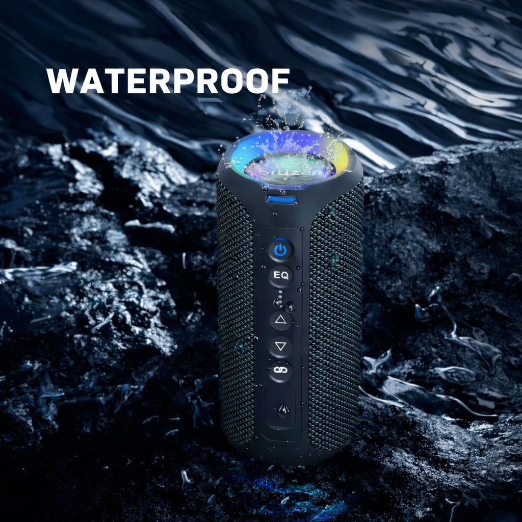 Ortizan Bluetooth Speakers 40W Enhanced Bass Portable Outdoor Wireless Speaker 30Hrs IP7 Waterproof Shower Speaker Bluetooth 5.3