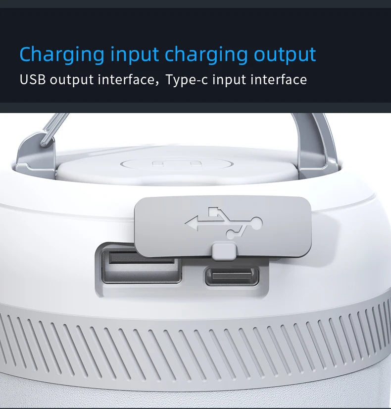 LV10 Rechargeable Camping Lantern 230 Hour Camping Flashlight with Magnet Lighting Fixture Tent Fishing Portable Emergency Light