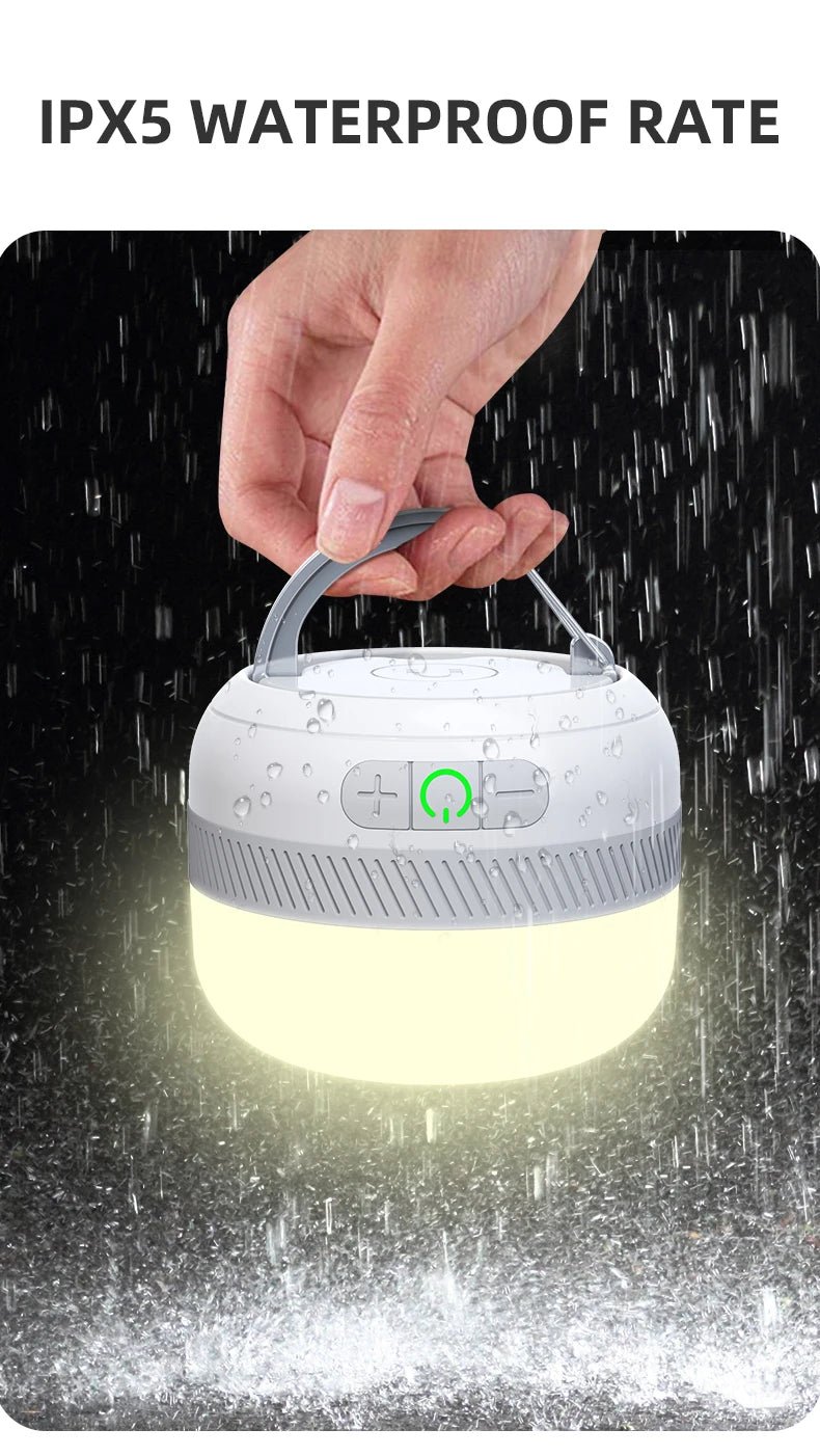 LV10 Rechargeable Camping Lantern 230 Hour Camping Flashlight with Magnet Lighting Fixture Tent Fishing Portable Emergency Light