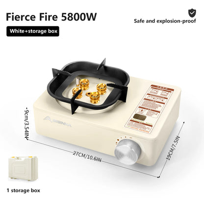BISINNA Camping Gas Stove 5800W High Firepower Outdoor Portable Cassette Burner for Picnic Hiking Trekking