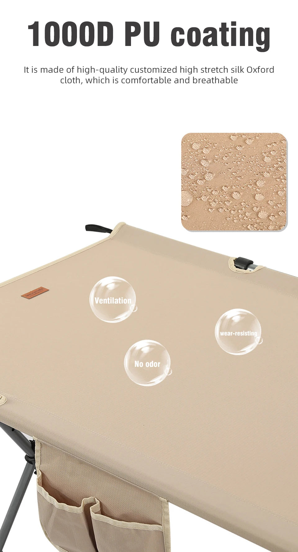 PACOONE Camping Cot  Folding Camping Bed Portable Outdoor Bed Comfortable Sleeping Cots for Adults & Kids Camping, Travel, RV