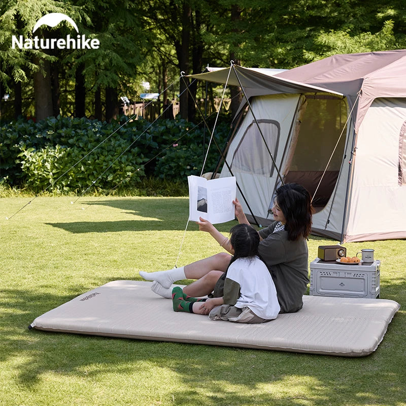 Naturehike 2025 New Self Inflating Air Mattress 6cm Thicken Ultralight Picnic Sleeping Pad Folding Outdoor Camping Air Mat