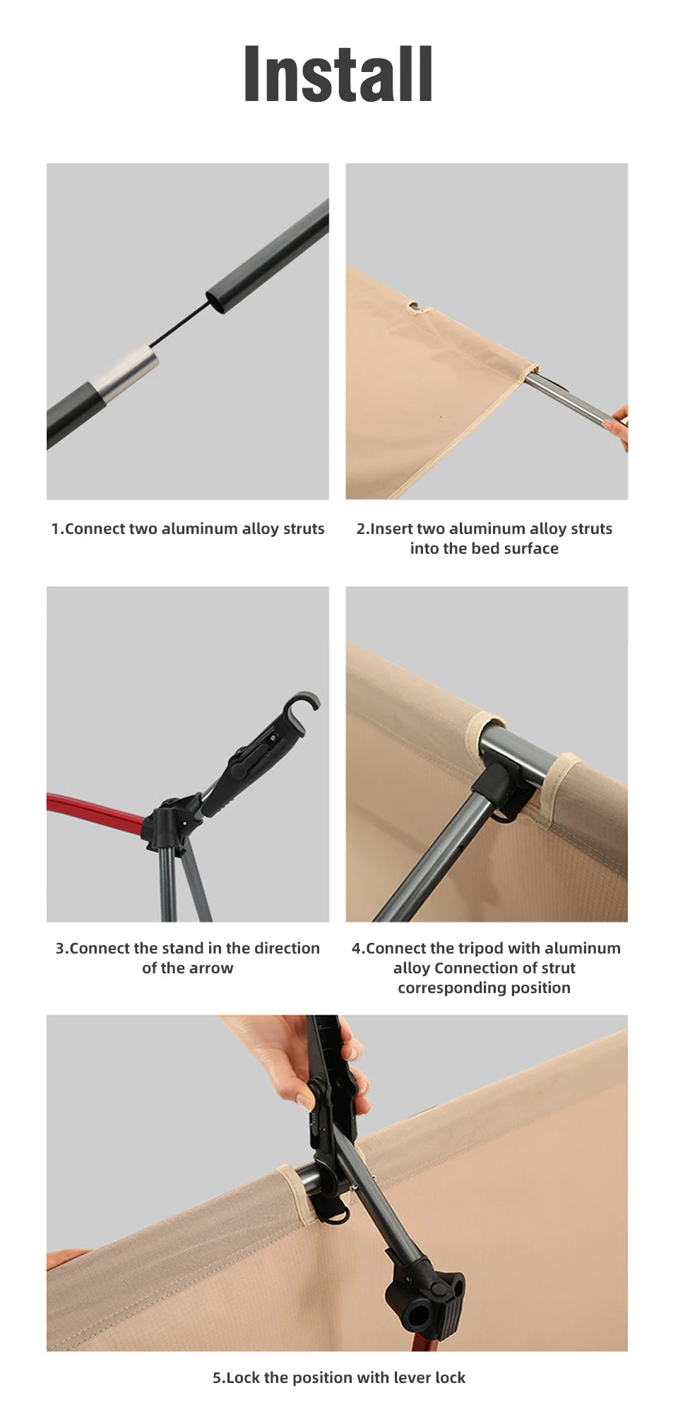 PACOONE Camping Cot  Folding Camping Bed Portable Outdoor Bed Comfortable Sleeping Cots for Adults & Kids Camping, Travel, RV