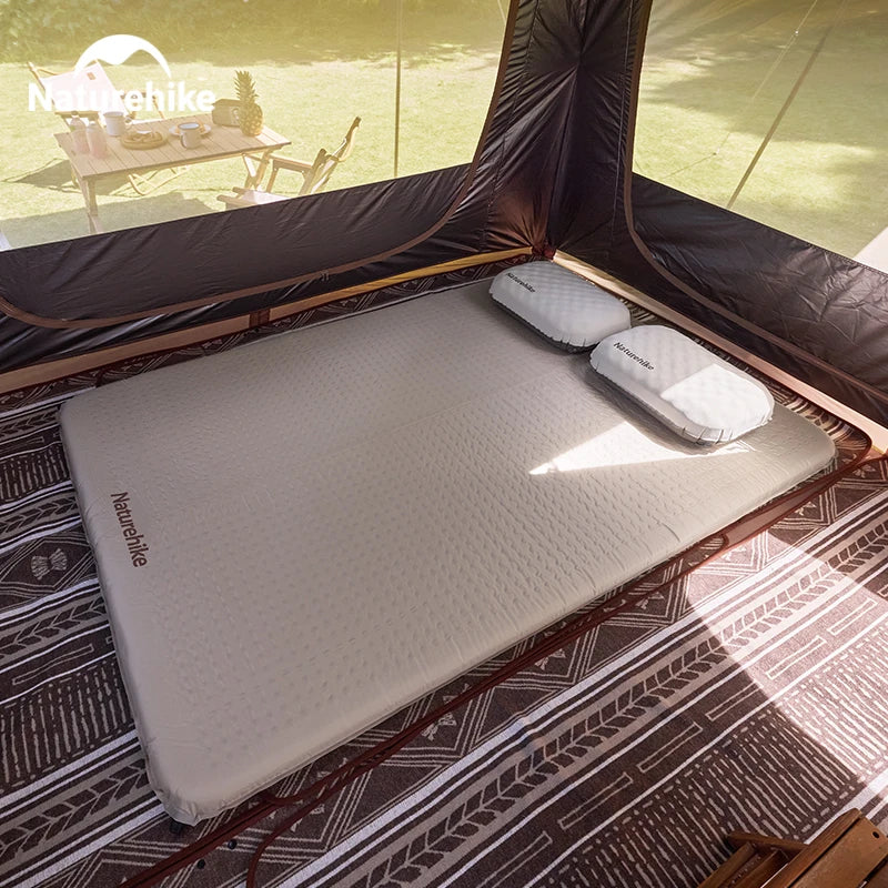 Naturehike 2025 New Self Inflating Air Mattress 6cm Thicken Ultralight Picnic Sleeping Pad Folding Outdoor Camping Air Mat